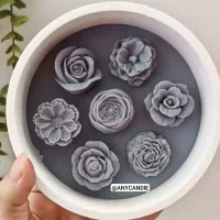 قالب سیلیکونی ۷ عدد گل رز ژورنالی