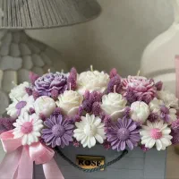 باکس گل شمعی روز مادر+شمع یلدایی|صنایع دستی و سایر لوازم تزئینی|بجنورد, |دیوار