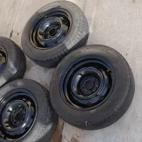 رینگ دانلوپ اصلی با لاستیک ۵ حلقه معاوضه با گوشی|قطعات یدکی و لوازم جانبی|تهران, وردآورد|دیوار