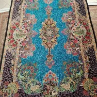 قالیچه دستباف تمام ابریشم قم