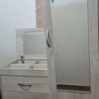 تختخواب دونفره همراه‌جالباسی وفایل پنج کشو