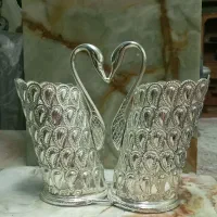 جاکارد و چنگال ملیله کاری شده مدل قو