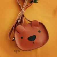 کیف خرسی و کیف پول و... دست دوز چرم مصنوعی