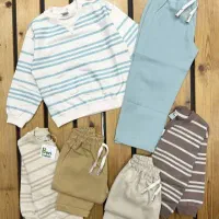 ست بلوز شلوار راه دار کتان