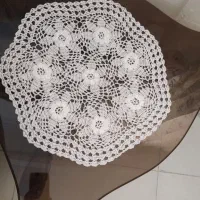 18 عدد رومیزی عسلی دستباف با نخ ابریشم