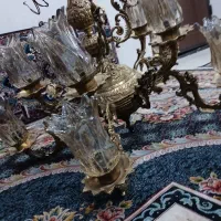 یک جفت لوستر ۵ شاخه ۱۰ شعله بزرگ و حجیم