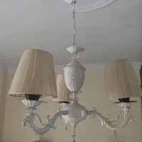 لوستر سه شاخه با دوعدد آباژور ست