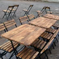 تولید میز صندلی فلز چوب