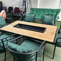 آتشدان۷۳۱ چترزمستانی میز صندلی‌سبز