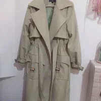 بارانی بلند سبز پاستیلی نو و قیمت مناسب|لباس|کبودرآهنگ, |دیوار