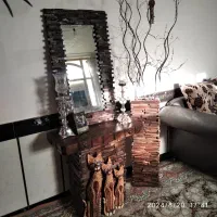 اینه کنسول باگلدان وگربه های چوبی