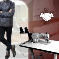 چرخکار و چسب کار تولیدی کاپشن چرم
