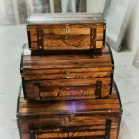 چرخ تافی و صندوقچه چوبی|صنایع دستی و سایر لوازم تزئینی|کاشان, بازار کاشان|دیوار