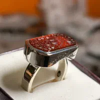 انگشتر نقره مردانه عقیق ۹۲۵ دست‌ساز