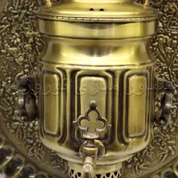 سماور زغالی zar طرح قدیمی سماور ذغالی gol|کلکسیون اشیاء عتیقه|اصفهان, نقش جهان|دیوار
