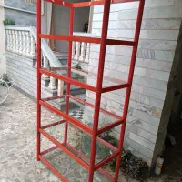 قفسه فلزی ۵ طبقه با شیشه|کتابخانه، شلف، قفسههای دیواری|رشت, یخسازی|دیوار