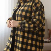 فروش پالتو چهارخونه آستردار (تنخور در عکس)|لباس|نوشهر, |دیوار