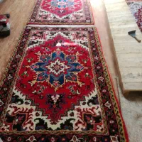 یک جفت فرش دستبافت نقشه هریس ابعاد ۲ در ۱
