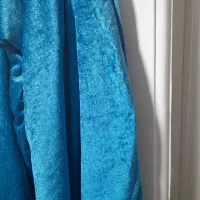 پرده پانچ رنگ آبی قد ۲ متر