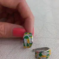 گوشواره روکش نقره میناکاری|جواهرات|تهران, دریان‌نو|دیوار