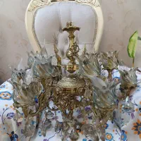 لوستر عتیقه تمام برنج اصل 12شعله