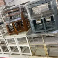 میز غذا خوری کم جا چوبی فلزی سفارشی