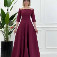 ماکسی زنجیر دار ساتن سبزآبی