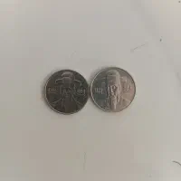 دو عدد سکه کره جنوبی 100وون