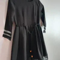 پیراهن دخترانه مشکی مناسب سن ۸تا ۱۰ سال