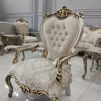 مبل کلاسیک قیمت ۶۵ با گل میز و عسلی