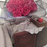 دسته گل زیبای ربانی  قرمز|گل مصنوعی|تهران, نیروی هوایی (پیروزی)|دیوار