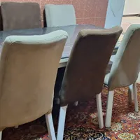 میز ناهارخوری ۸ نفره|میز و صندلی غذاخوری|دوگنبدان, |دیوار