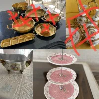 حراج ظروف منزل چینی+شیشه ای