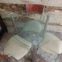 میز ناهارخوری سه نفره با ۳ صندلی