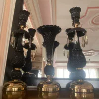 شمعدان و گلدان باکارات مشکی