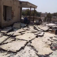 تخریب ساختمان داخلی سقف تراشیدن بتون