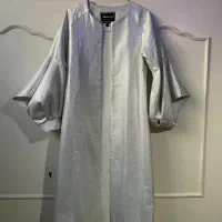 مانتو نقره ای براق