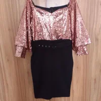 لباس مجلسی پولکی با کمربند تونیک ماکسی|لباس|گلبهار, شهر جدید گلبهار|دیوار