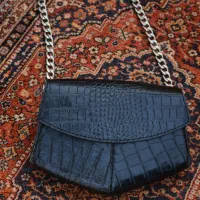 کیف چرم دستدوز مشکی زنانه چرم طبیعی کیف چرمی