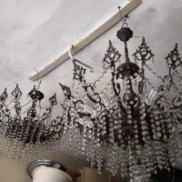 دو عدد لوستر برنجی سنگین