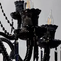 لوستر باکارات کریستالی مشکی از ۸ شاخه به بالا|لوستر و چراغ آویز|ساری, |دیوار
