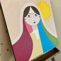 تابلو نقاشی رنگ و روغن خاتون|تابلو، نقاشی، عکس|تهران, مینی‌سیتی (شهرک نفت)|دیوار