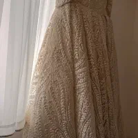 لباس عروس مدل پرنسسی ترک تن دوم در حد نو