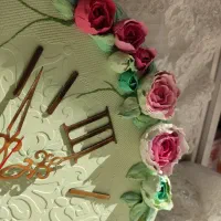 ساعت دیواری گل برجسته هنری دست‌ساز|ساعت دیواری و تزئینی|شاهدشهر, |دیوار