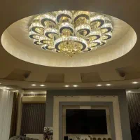 لوستر سقفی مدرن کریستال ریموت‌دار|لوستر و چراغ آویز|تهران, مینابی|دیوار
