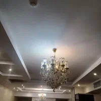 لوستر لاله شامپاین روکش آب طلا ۸ و ۶ شاخه|لوستر و چراغ آویز|کرج, مهرویلا شمالی|دیوار