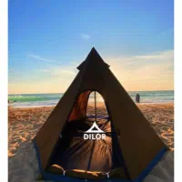 چادر سرخپوستی دیلور به همراه بخاری هیزمی استیل