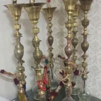 قلیان قلیون عربی برنجی با کوزه یخ . سنگین|کلکسیون و سرگرمی|هشتگرد, شهرک بعثت|دیوار