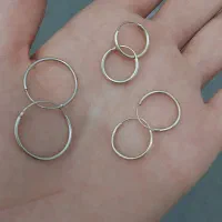 ۳ جفت گوشواره حلقه ای جنس نقره