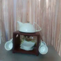 قوری وفنجون چینی قهوه خوری